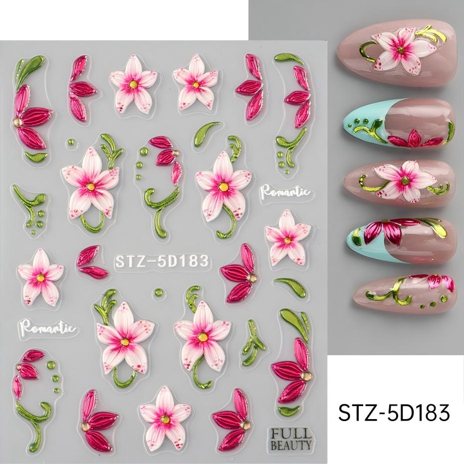 stz-5d 跨境新款美甲贴纸