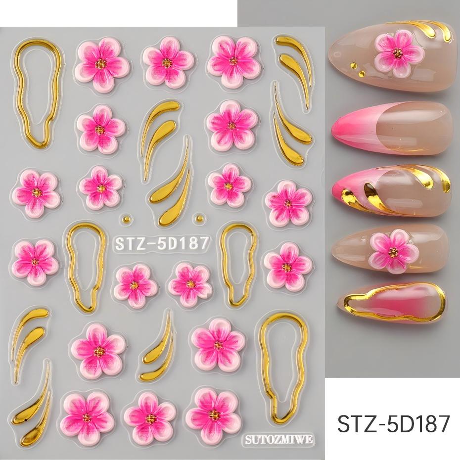 stz-5d 跨境新款美甲贴纸