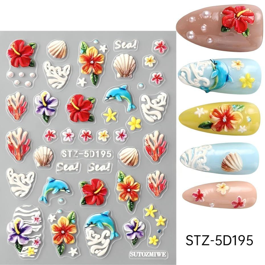 stz-5d 跨境新款美甲贴纸