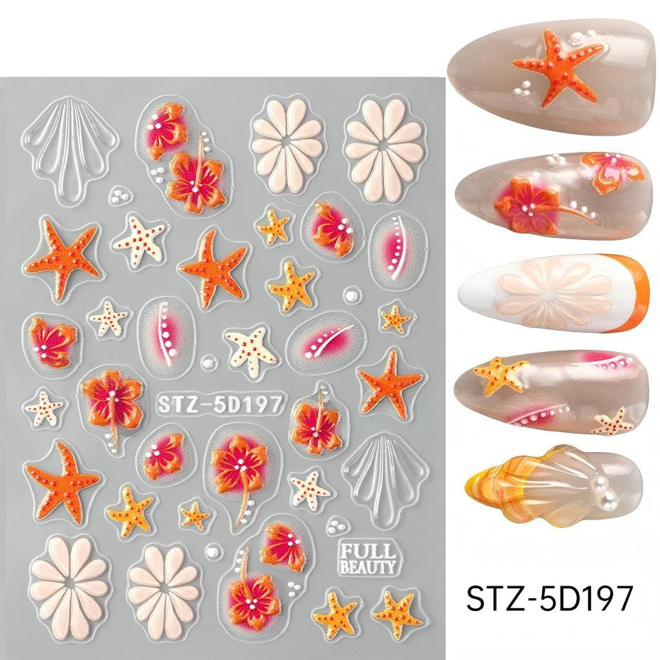 stz-5d 跨境新款美甲贴纸