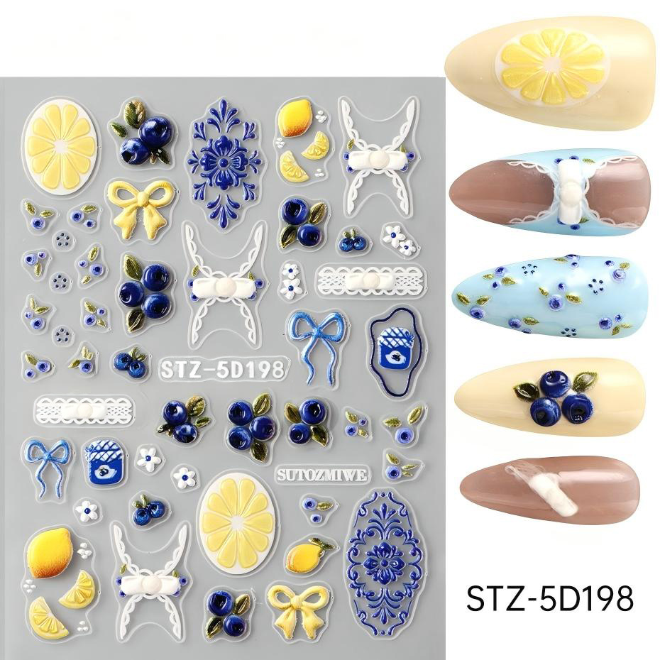 stz-5d 跨境新款美甲贴纸