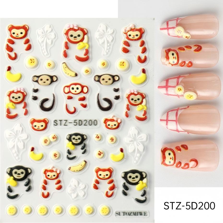 stz-5d 跨境新款美甲贴纸