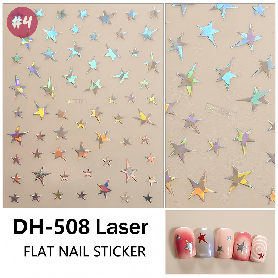 dh-508 异形五角星星立体指甲贴