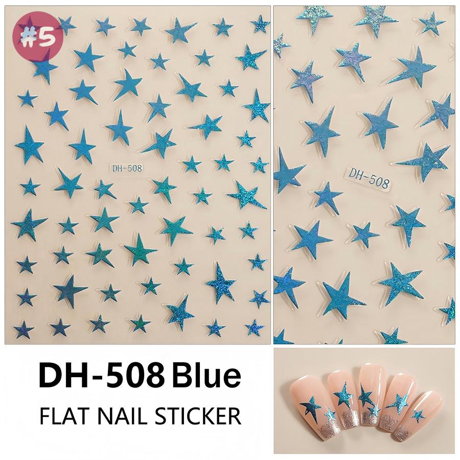 dh-508 异形五角星星立体指甲贴