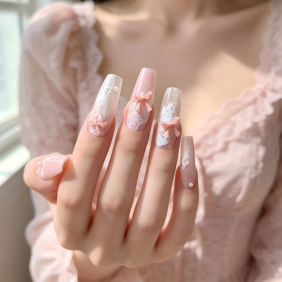 rnme-69 蕾丝飘带美甲转印钢板