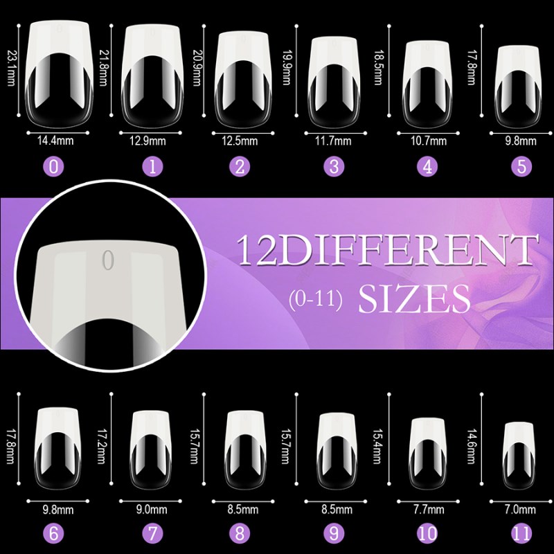rntip-192 reusable finished french tips