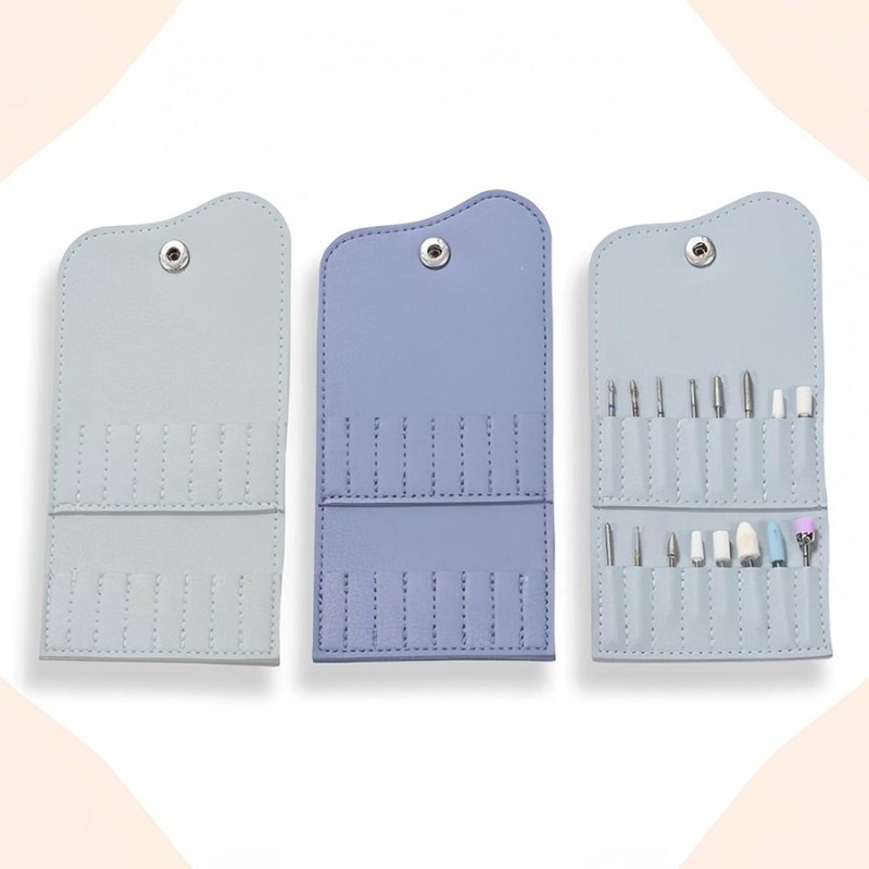 rnt-826 thickened leather nail art buffer storage bag
