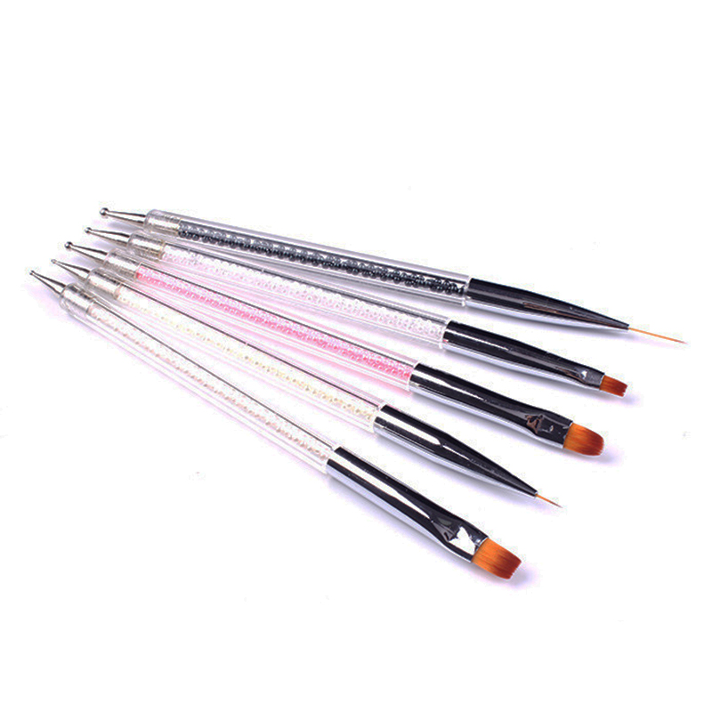 2-Heads Dotting Nail Gel Brush