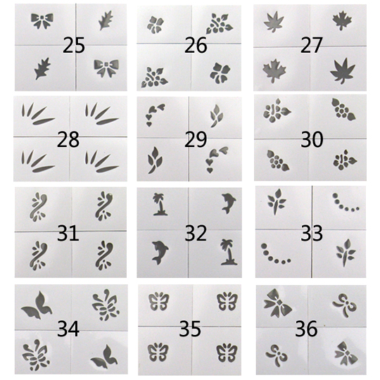 rnst01-40 nail art stencil