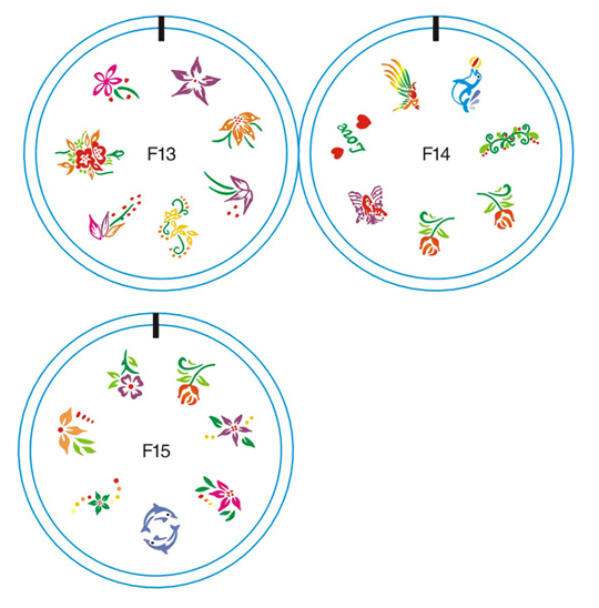 rn(f1-f15) nail art stamping
