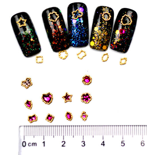 rnmf-67 3d metallic nail deco