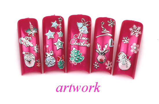 tj049-060 christmas nail sticker