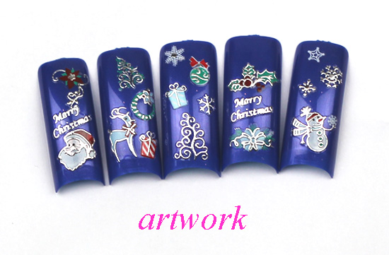 tj049-060 christmas nail sticker