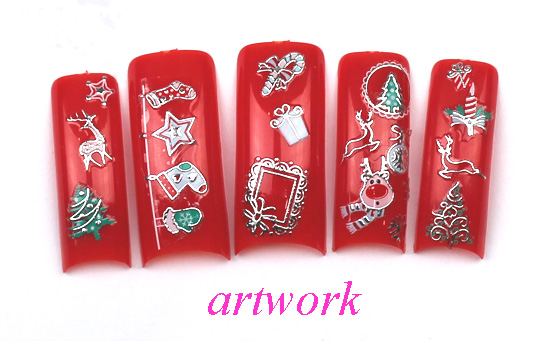 tj049-060 christmas nail sticker