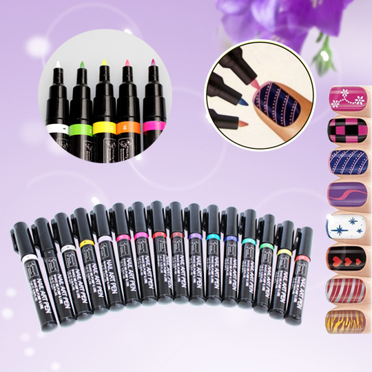 rnp-121 16 colors paint nail pen