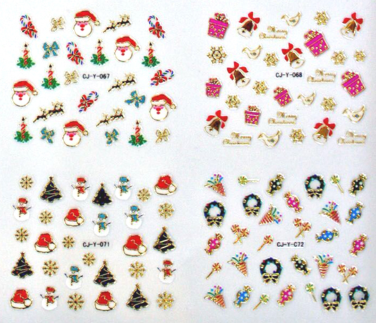 cj-y-049/cj-y-072 christmas nail sticker