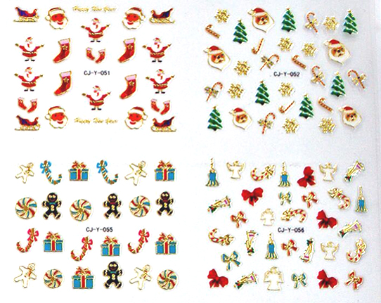 cj-y-049/cj-y-072 christmas nail sticker