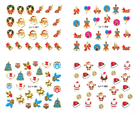 cj-y-049/cj-y-072 christmas nail sticker