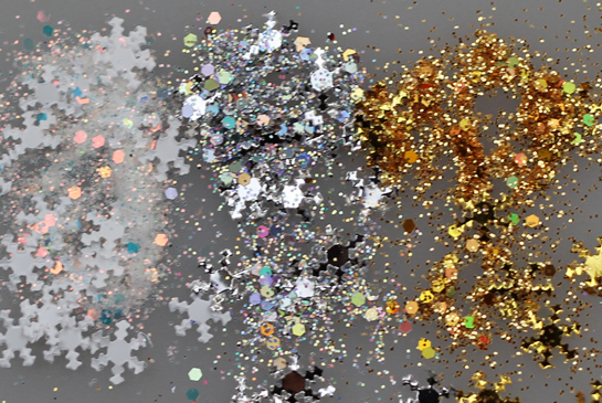 rnag-61-1/6 snowflakes with glitter powder