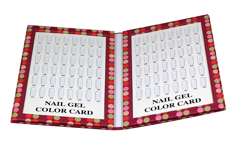 nail gel color card