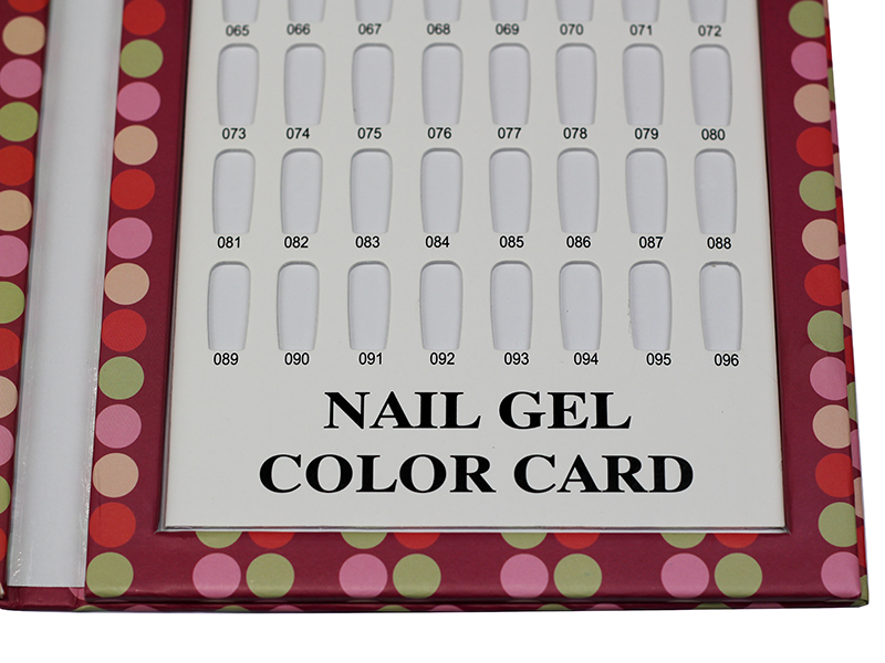 nail gel color card