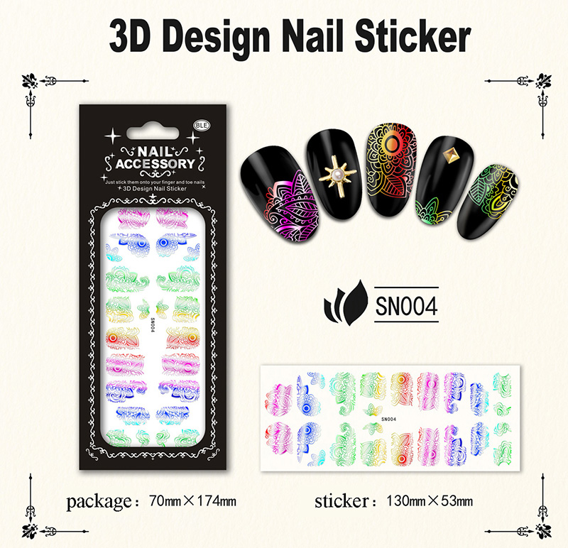 rainbow nail sticker