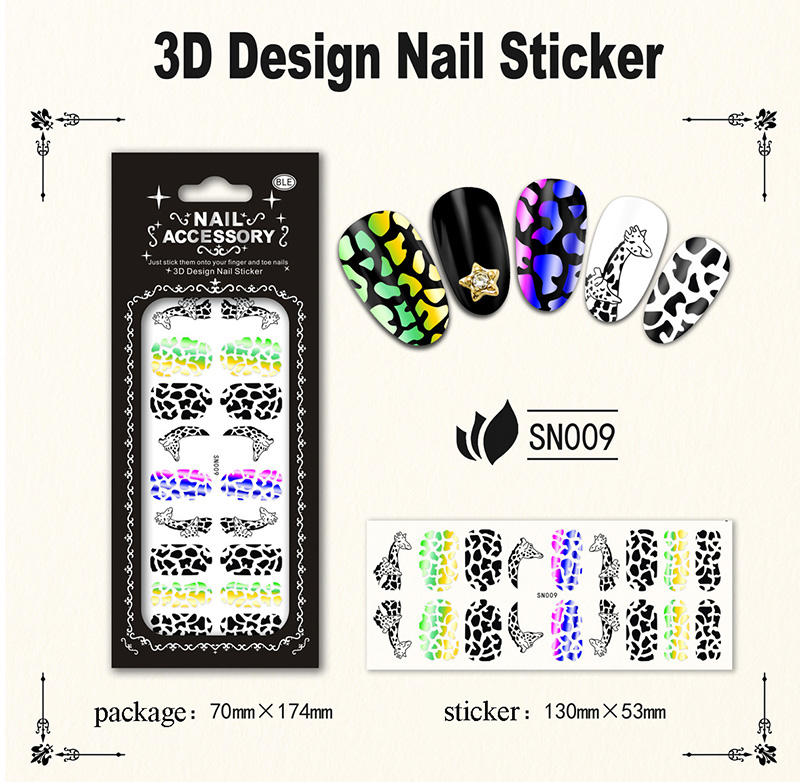 rainbow nail sticker