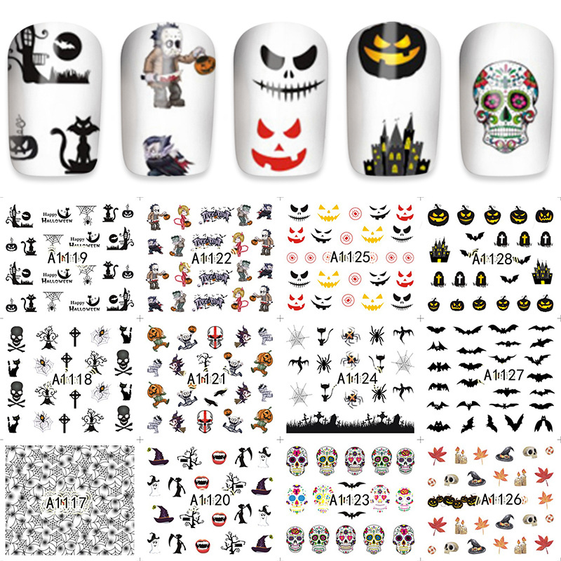 halloween nail tattoos