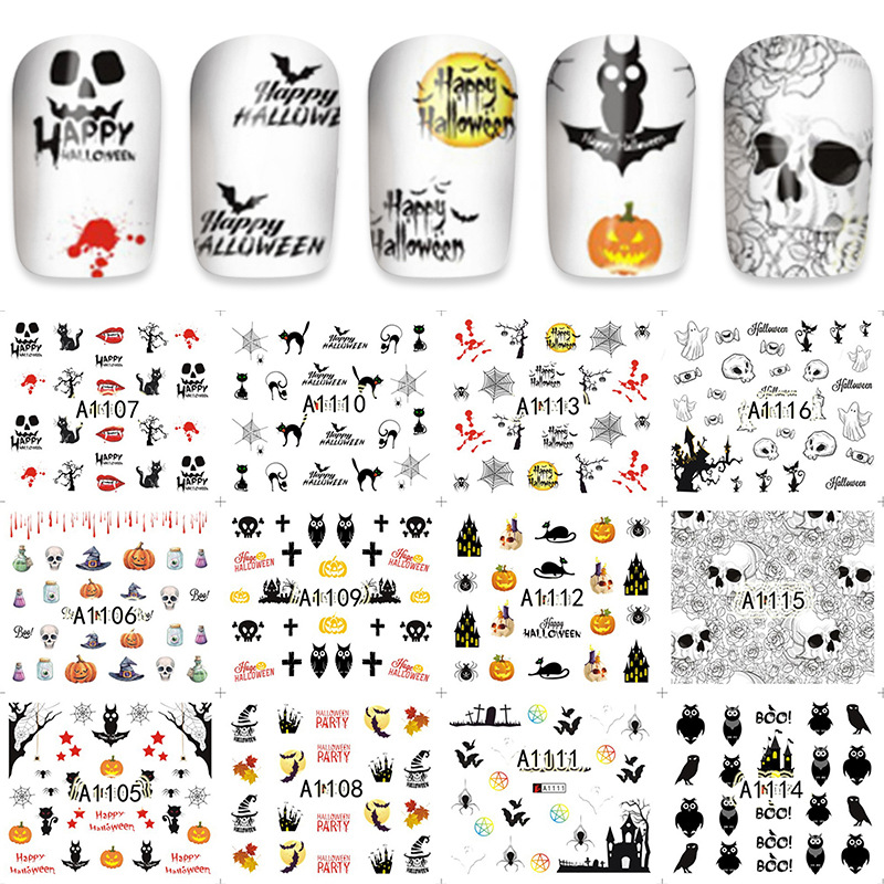 halloween nail tattoos