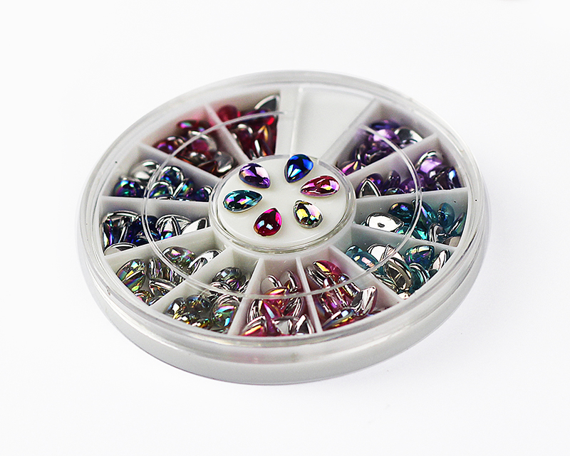 acryl rainbow drop rhinestones