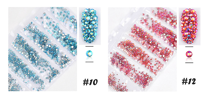 multicolor shinning rhinestones