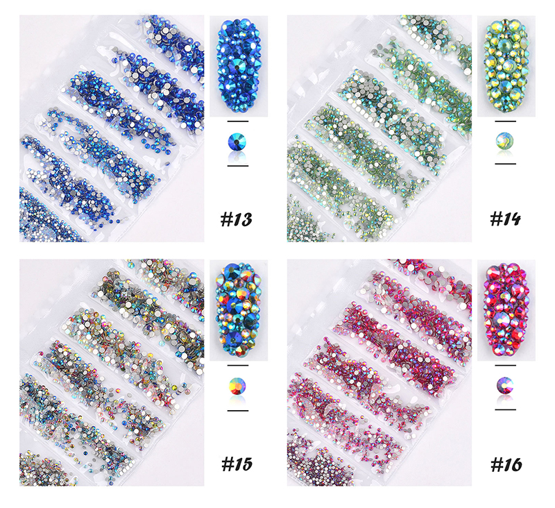 multicolor shinning rhinestones