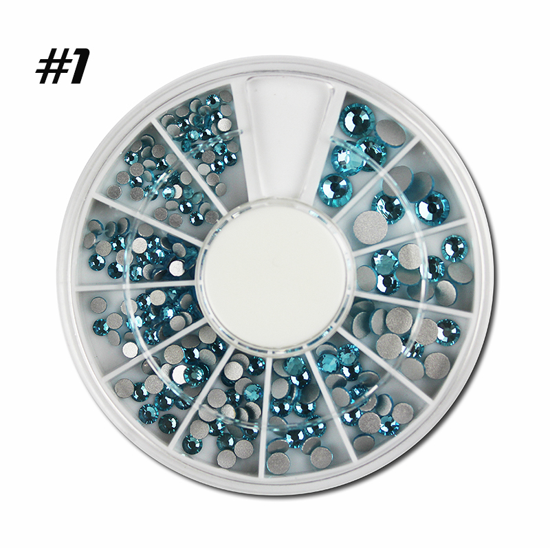 blue rhinestones in wheel