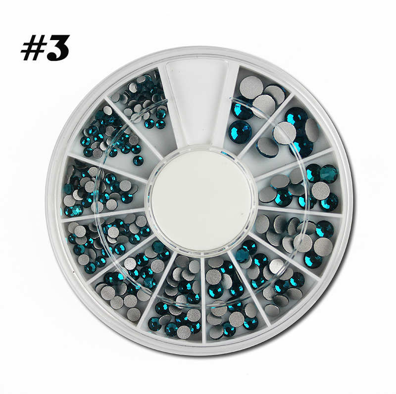 blue rhinestones in wheel