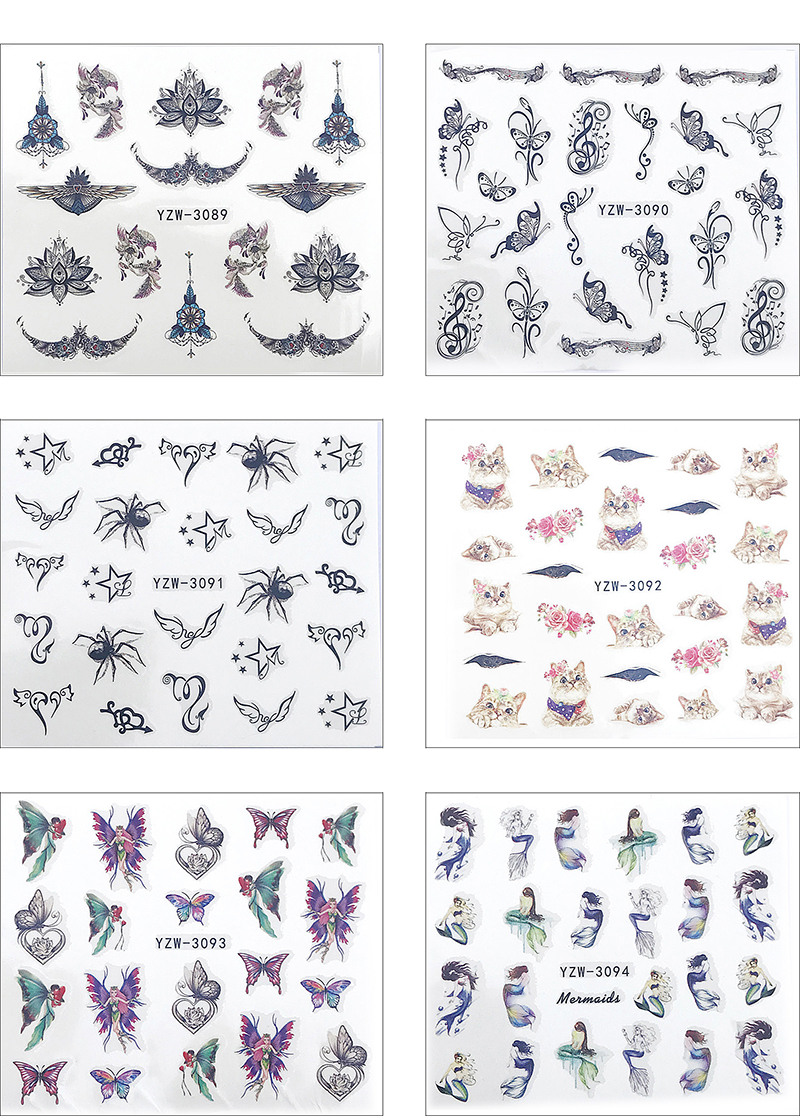 creature nail tattoos