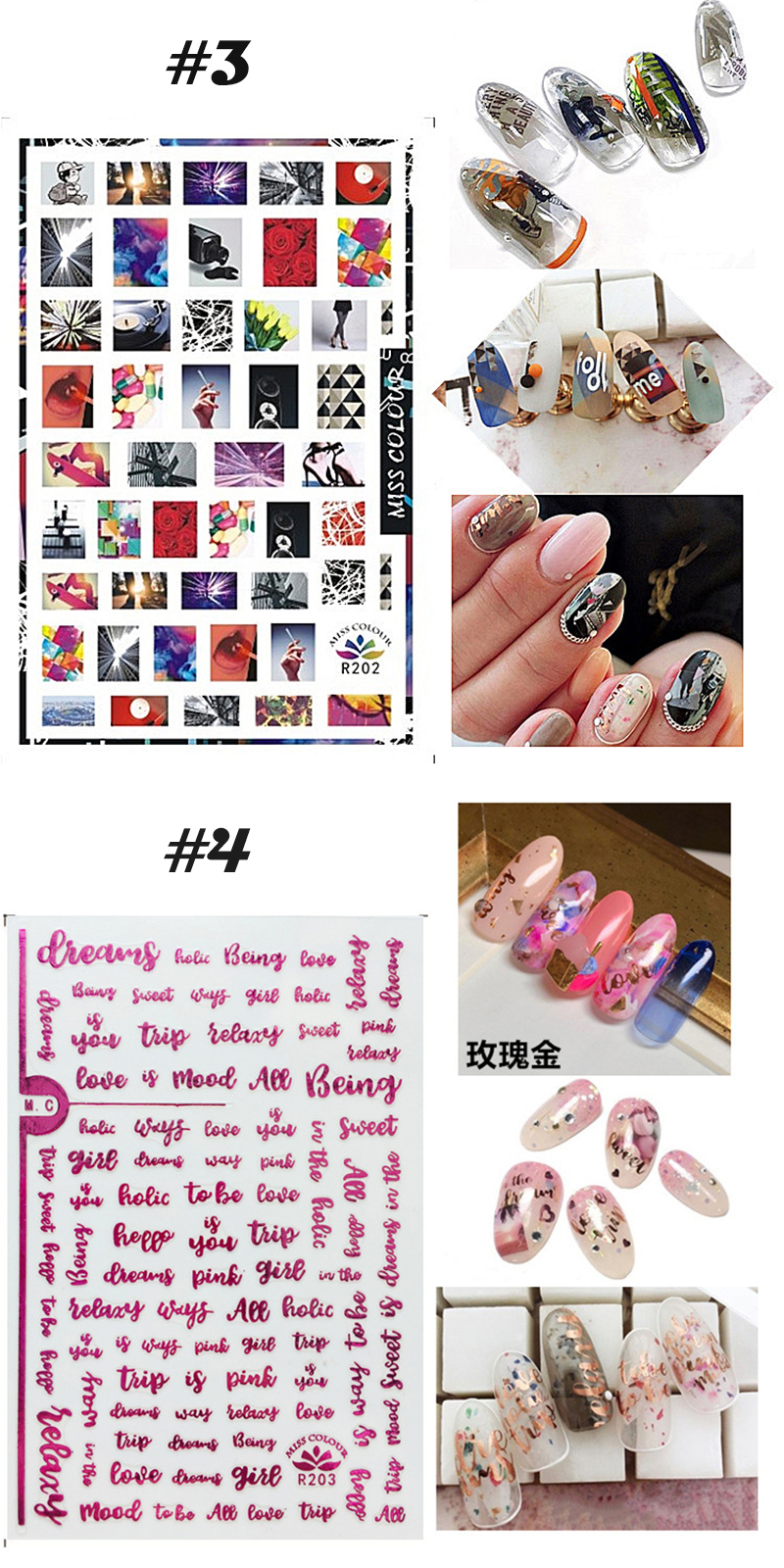 modern nail tattoos