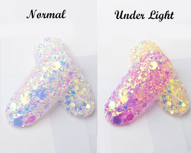 light-change glitter powder