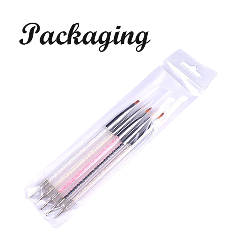 2-heads dotting nail gel brush