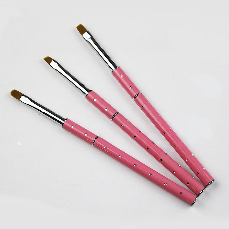 bright pink nail art brush