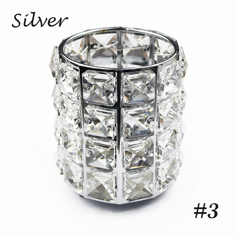 sparkling glass pen holder