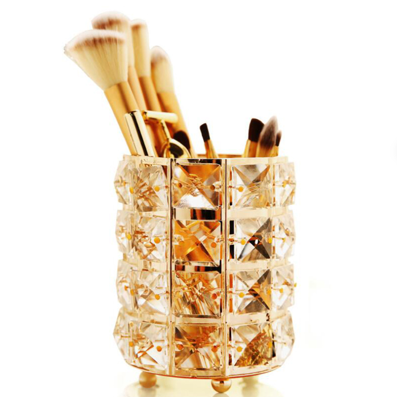 sparkling glass pen holder