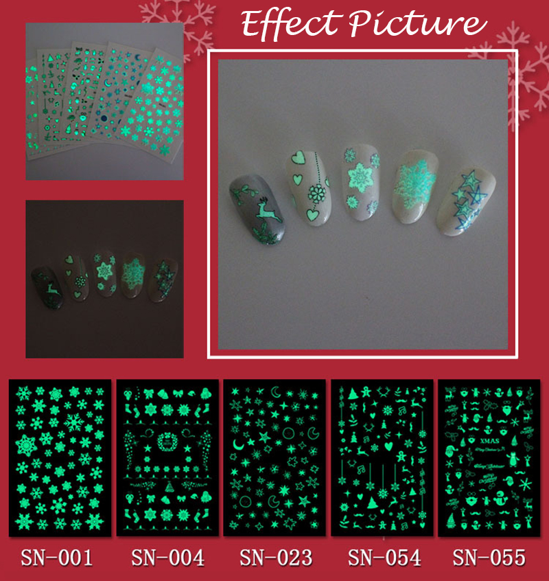 christmas fluorescence sticker