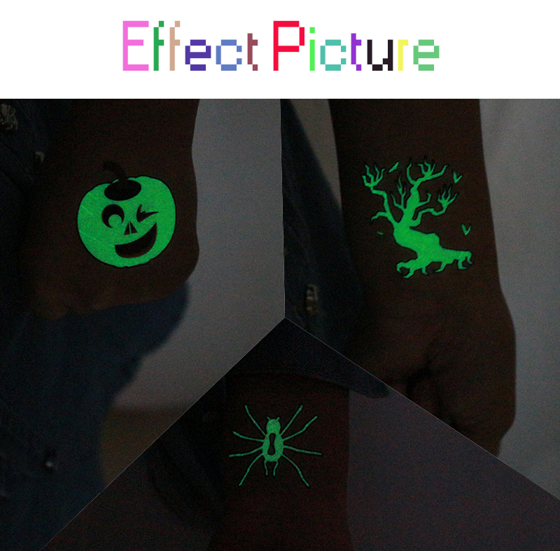 h-015 halloween fluorescent bodytattoo