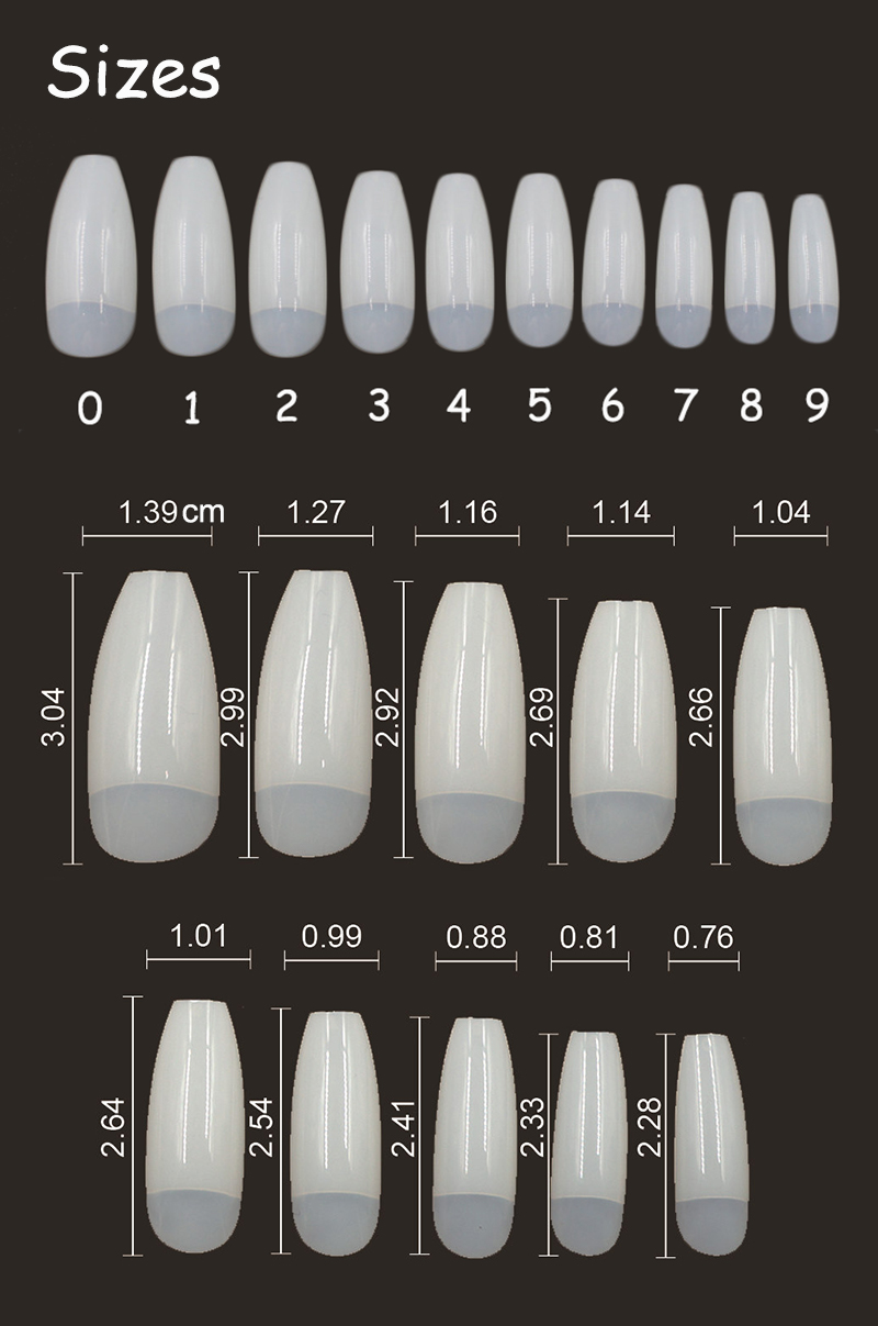 ballet c-curved nail tip