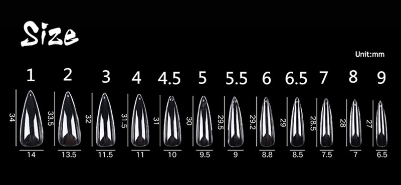 long water drop nail tip