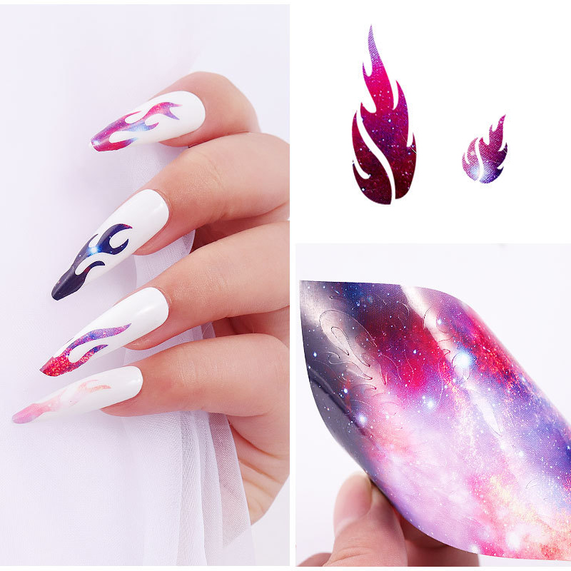 flame nail sticker-2