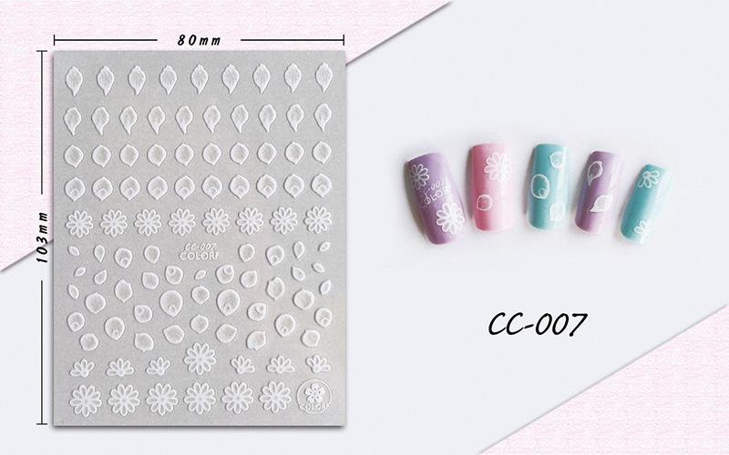 cc001-009 flower nail sticker