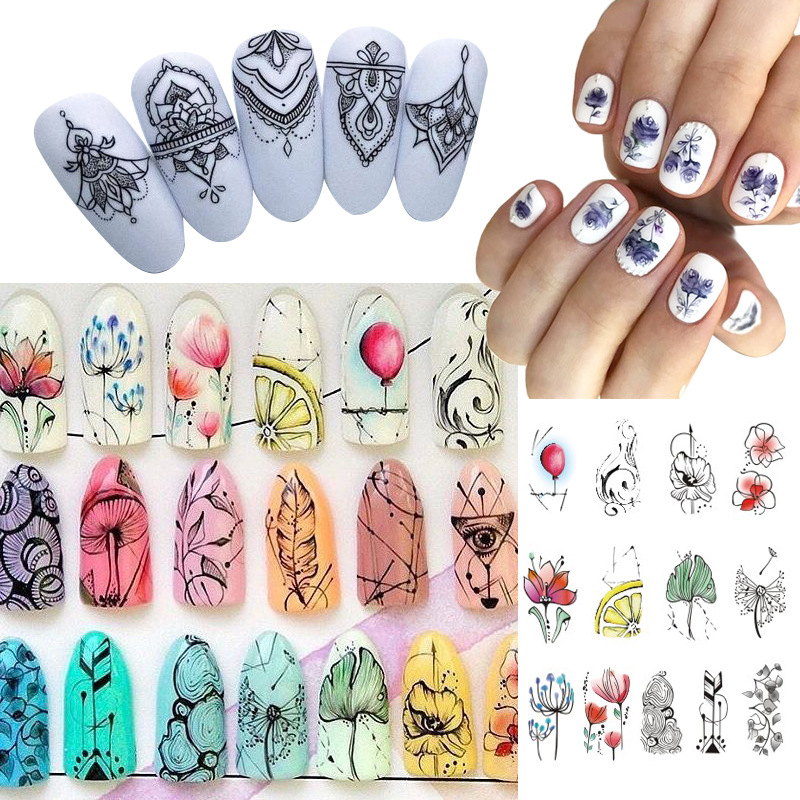 stz766-778 brief theme nail tattoo