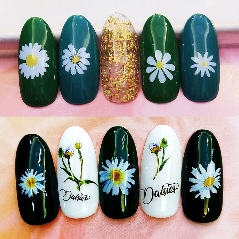 xf daisy theme nail sticker