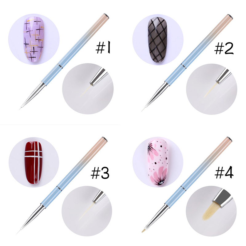 rgp-23 gradient handle nail art brush